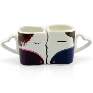 His And Hers Mug Double Mug Pair Mug Kissing Mug Happy Valentines Day Hot Color Changing Mug C8095W-VALENTINE DB