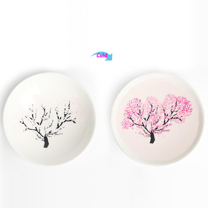 CC9833W-FLOWER A Cherry Blossom Cold Changing Bowl Ceramic Cup Sake Wine Cup Wine Set Tableware