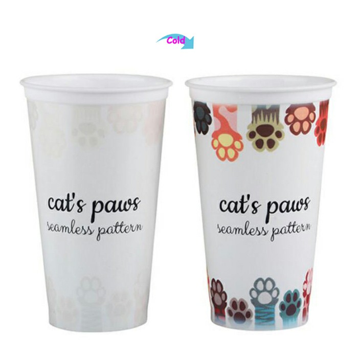 CC85150P-079 Cold Changing PP Cup Ice Beverages Promotional Plastic Cup Cool Summer Advertising Customized Logo