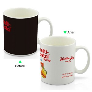 PC8095W-MULTI Color Change Advertising Heat Sensitive Funny Promotional Mug 11oz Ceramic White Coffee Mug Customized LOGO Giveaway